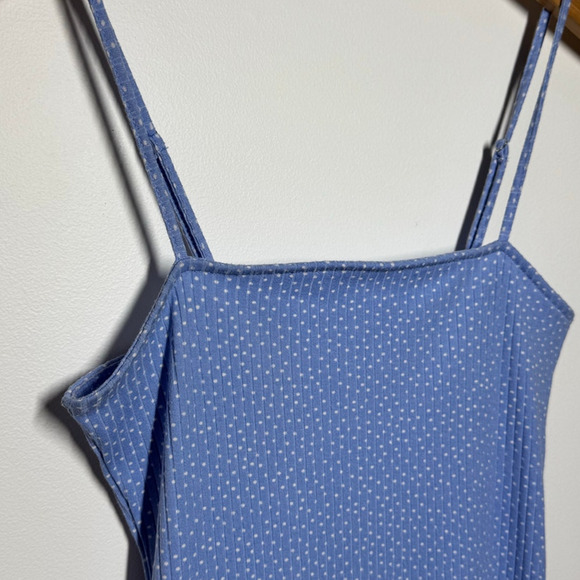 Women's Dress XS Polka Dot Blue White Y2K Stretch Adjustable Thin Strap Bratz - Picture 4 of 4